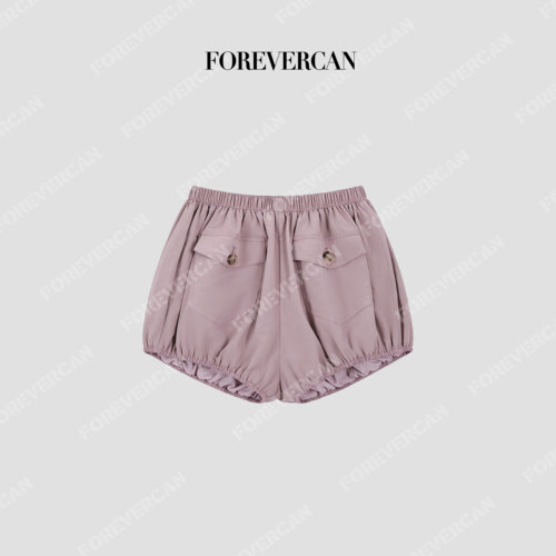 Forevercan女装“小糖豆”轻量感O型蓬蓬短裤花苞裤