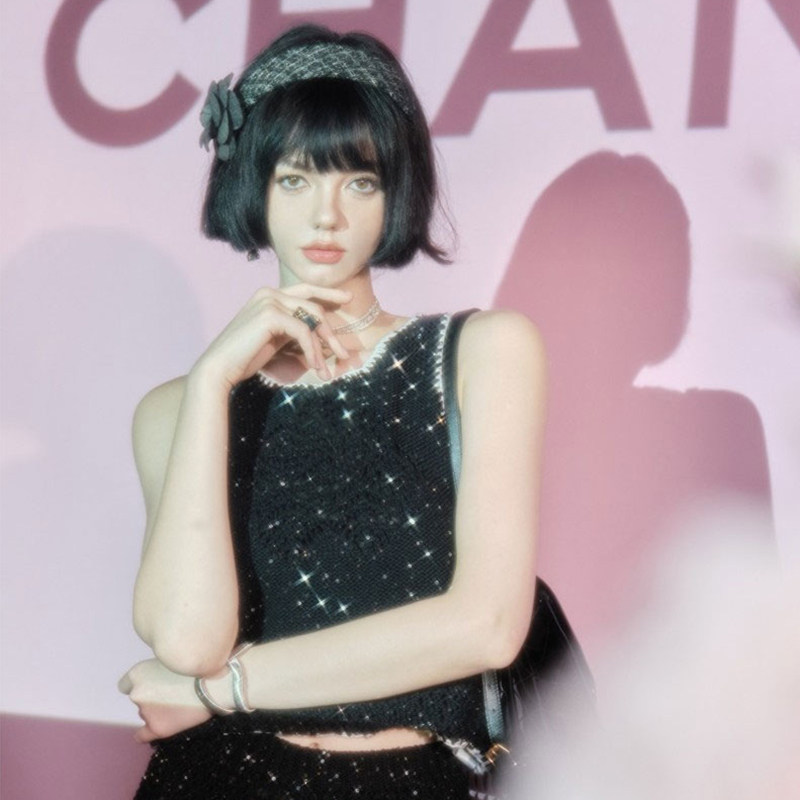 Forevercan女装2023夏季新款高级感套装气质名媛风上衣裤子两件套