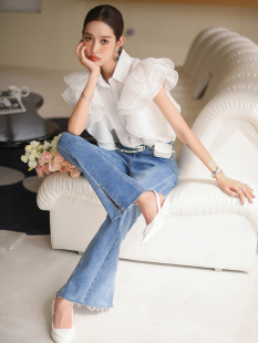 显瘦牛仔裤 forevercan夏季 修饰好腿型 不常规剪裁设计 新款