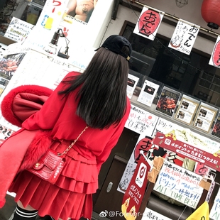 层叠半身裙女百搭 名媛气质显瘦红色a字短裙时尚 CAN春季 新款