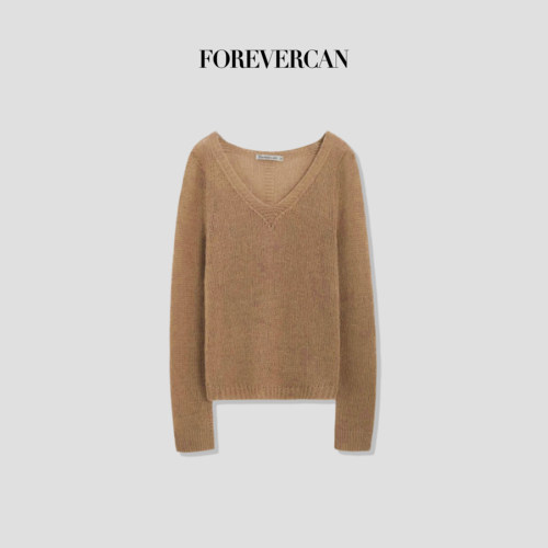 CAN早春新款气质慵懒感针织毛衣