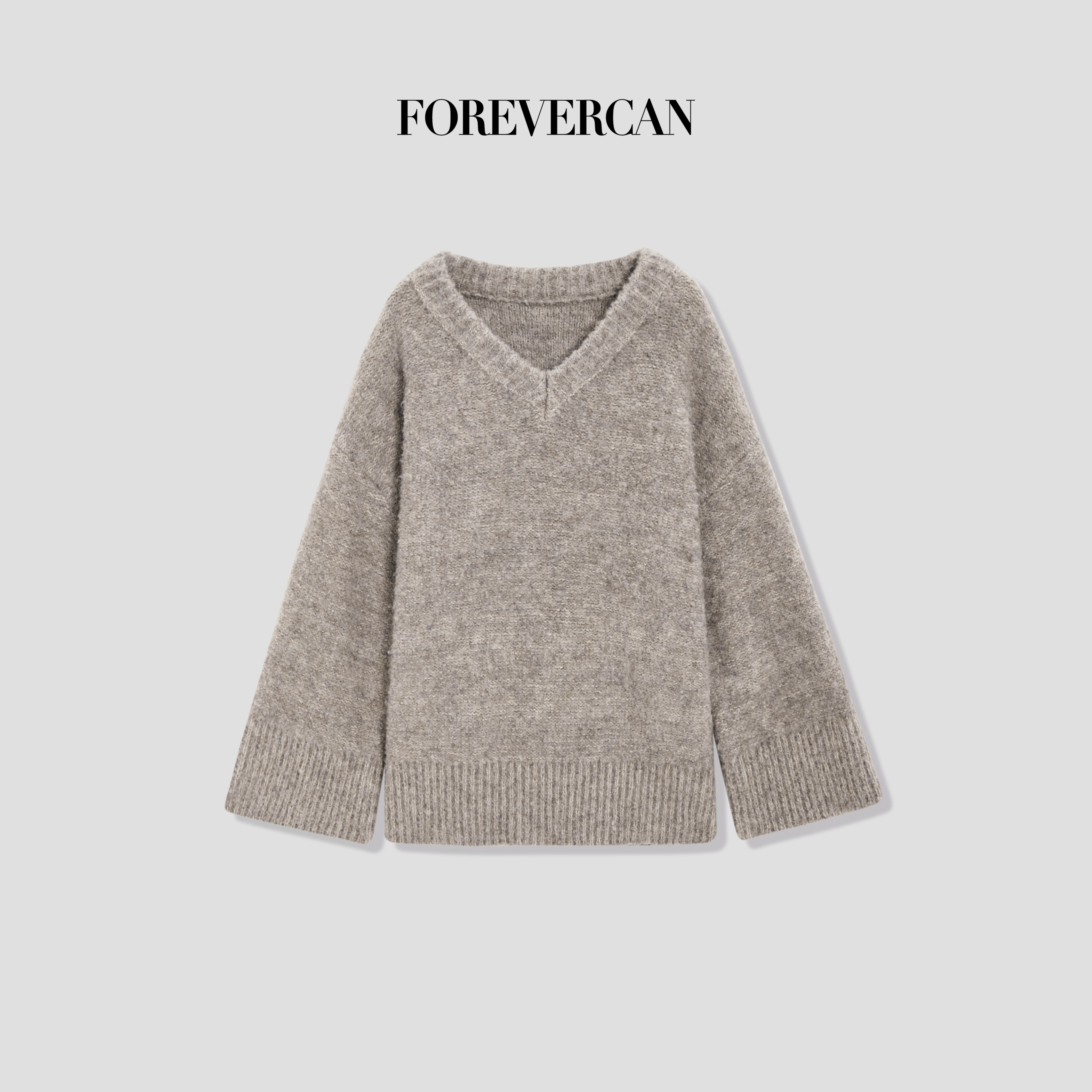 [现货]Forevercan女装新款"闲暇时光"美丽诺羊毛极简宽松针织毛衣