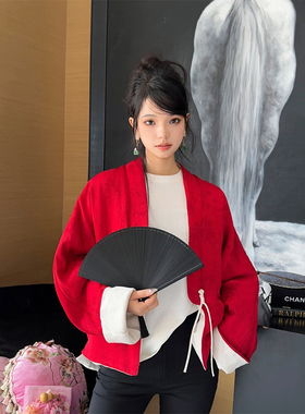 Forevercan女装2024春夏新款  高级感新中式汉服国风手工盘扣外套