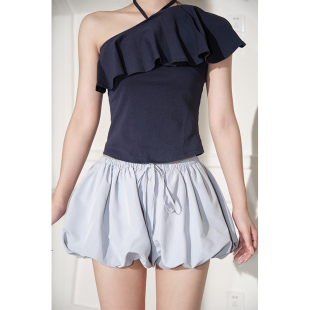 立裁量感蓬蓬裙花苞半身裙裤 Forevercan女装 蓝云 新款 2024夏季