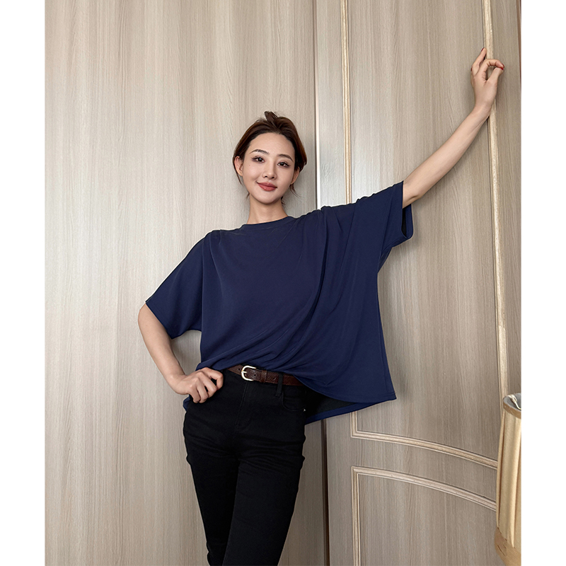 CAN女装夏季新款极简设计感短袖T