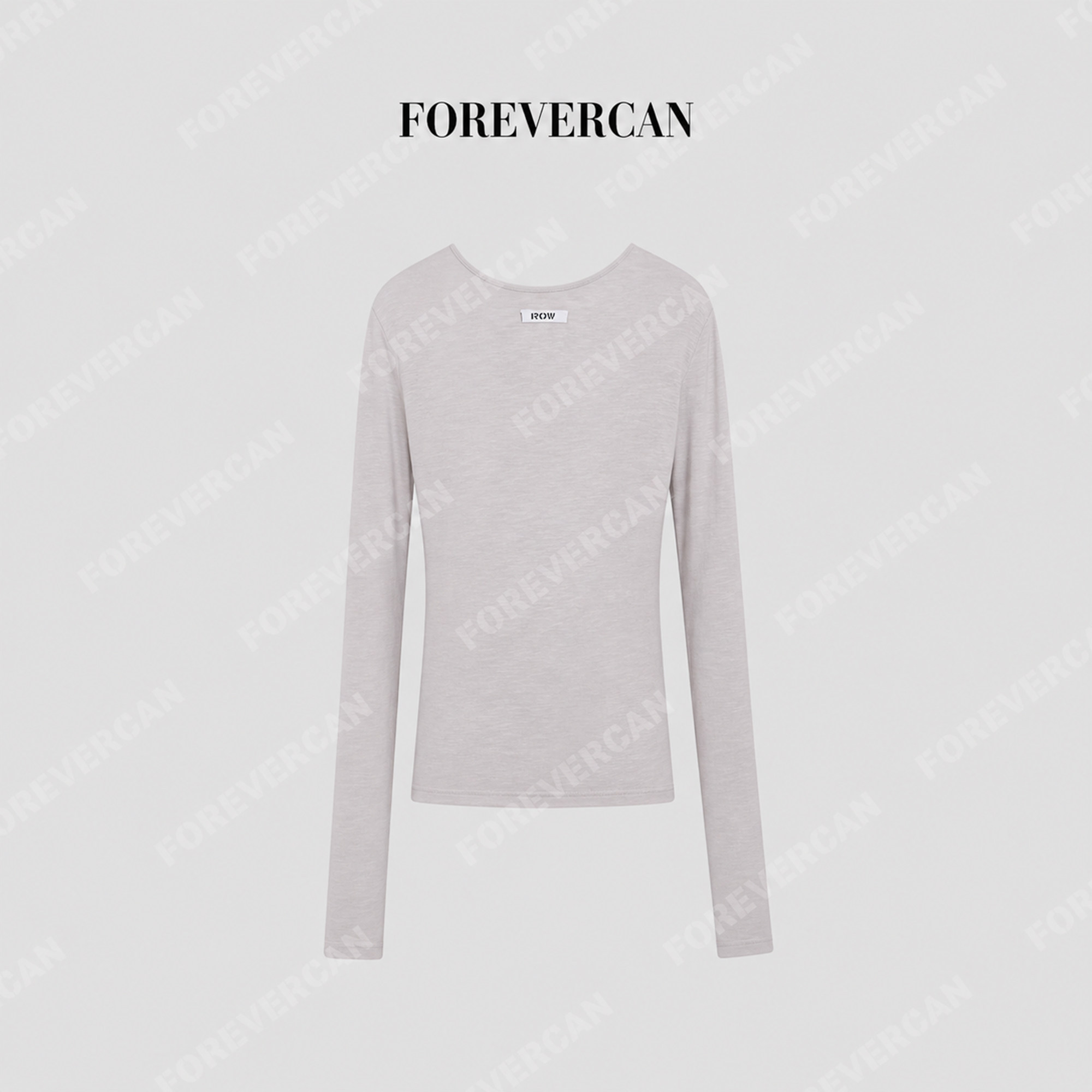 Forevercan女装2026新款漫想曲芭蕾风两穿领修身打底针织上衣