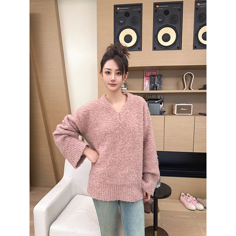 CAN秋冬新款极简高级感毛衣上衣