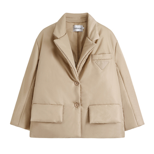 新品 冬季 休闲帅气黑色棉衣加厚棉服外套女保暖防寒 CAN