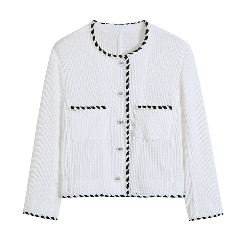 can2021夏季新款轻奢粗呢短外套