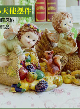 丰收儿童房复古怀旧风树脂工艺品