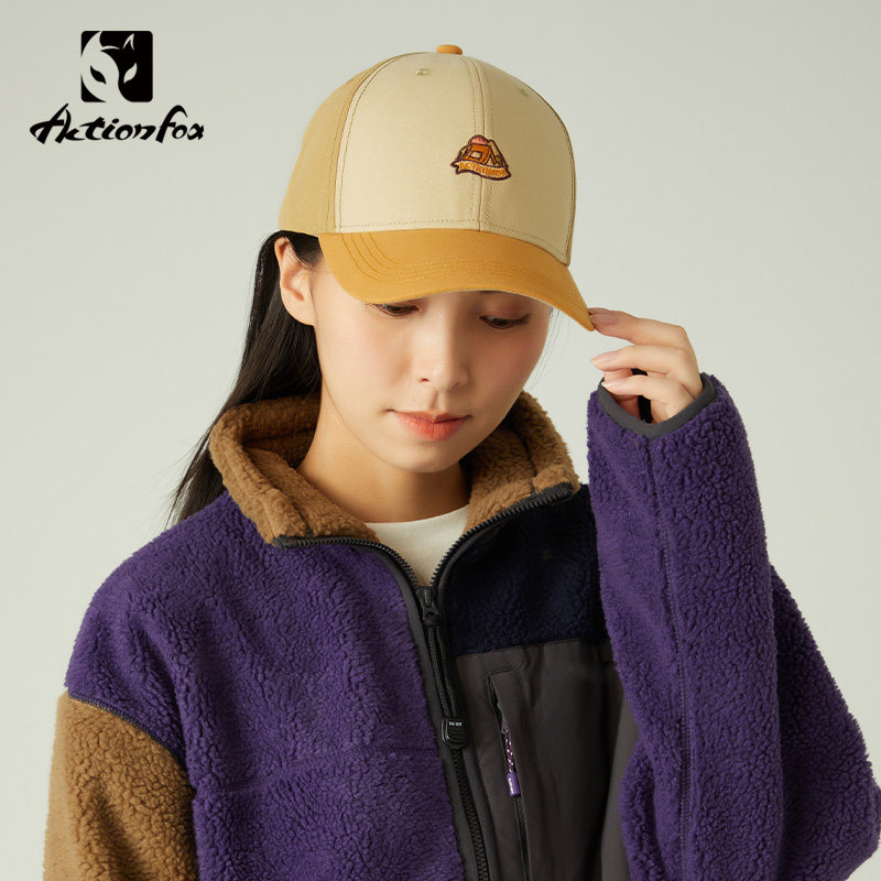 快乐狐狸棒球帽女2023新款棉质鸭舌帽男硬顶显脸小帽子潮630-5570