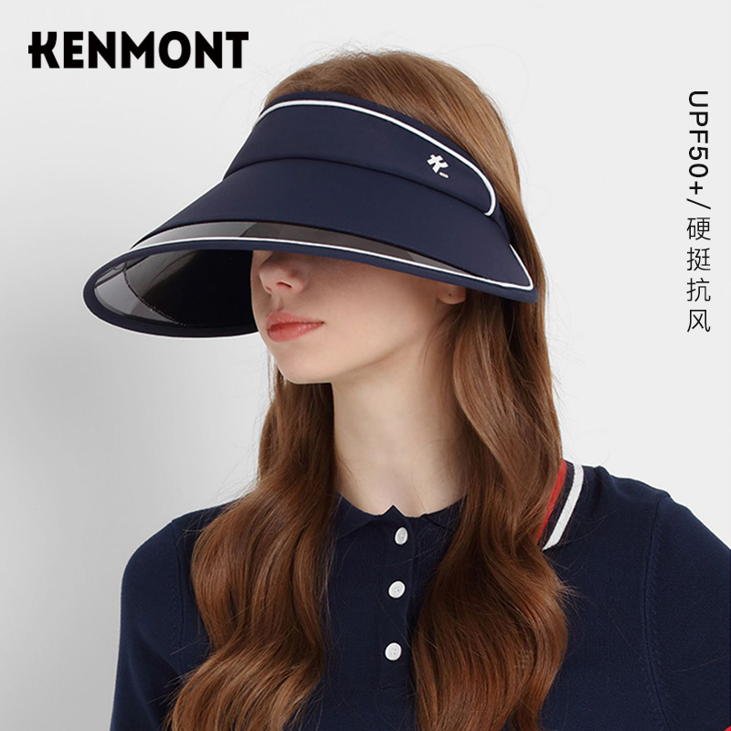 Kenmont卡蒙空顶帽女夏季遮阳帽骑车防风防紫外线防晒帽硬帽檐 服饰配件/皮带/帽子/围巾 帽子 原图主图