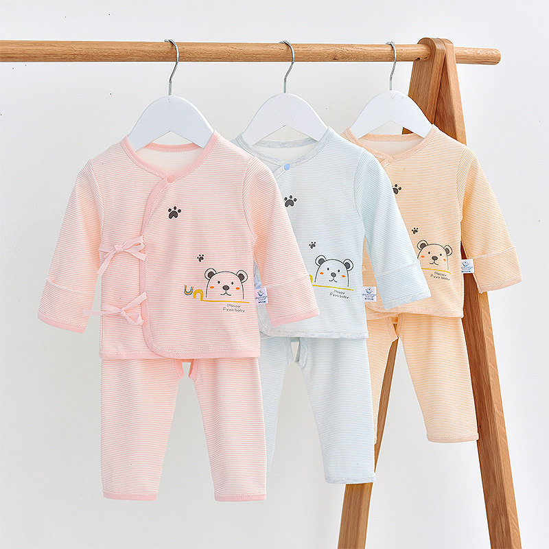 新生婴儿衣服春秋冬季打底和尚分体初生纯棉内衣保暖宝宝秋衣套装
