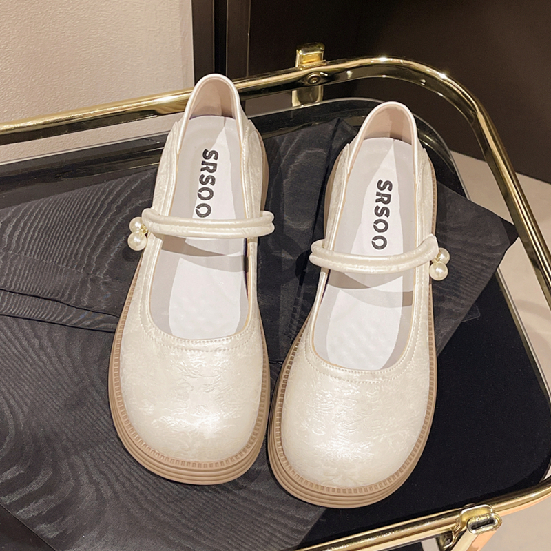 法式玛丽珍女鞋夏季复古单鞋新中式国风女鞋气质厚底小皮鞋配裙子