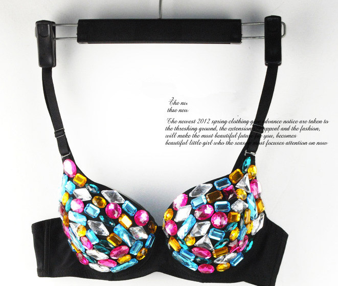 彩钻文胸性感表演服内衣