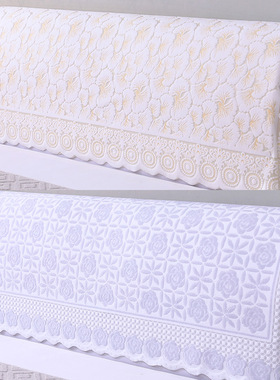 布艺软包床头罩床头靠背保护套搭巾防尘盖布盖巾1.5米1.8米时尚