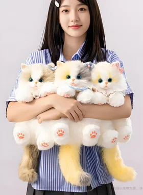 可爱小号猫咪仿真包毛绒公仔