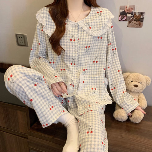 女外穿长袖家居服睡袍浴袍 Womens Long Sleeve Lounger Bathrobe
