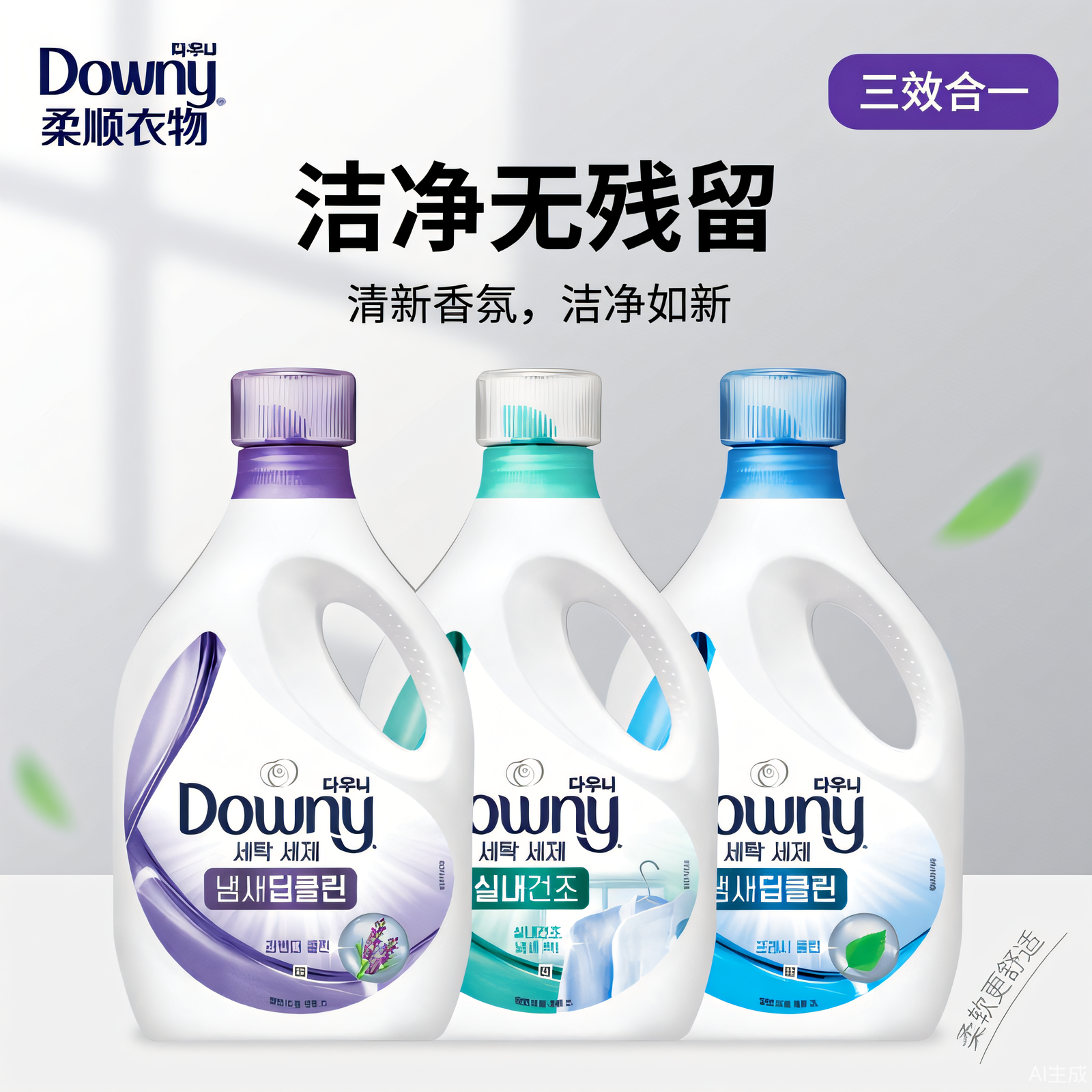 韩国进口当妮Downy洗衣液洁净柔顺护理宝洁正品家庭用机手洗内衣