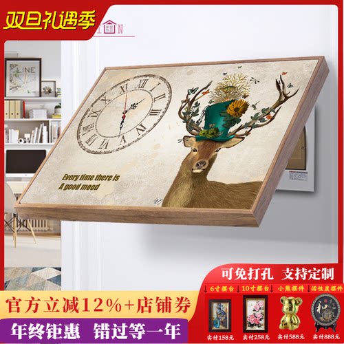 简欧美式风免打孔电表箱装饰画