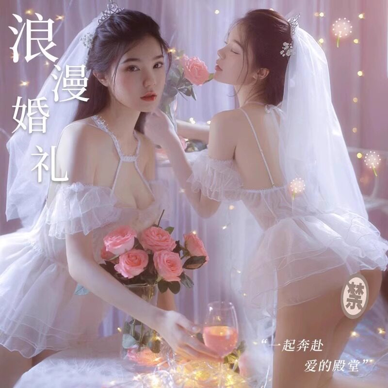 性感吊带睡裙冰丝睡袍旗袍战袍爆款时尚情侣睡衣套装新娘制服睡衣