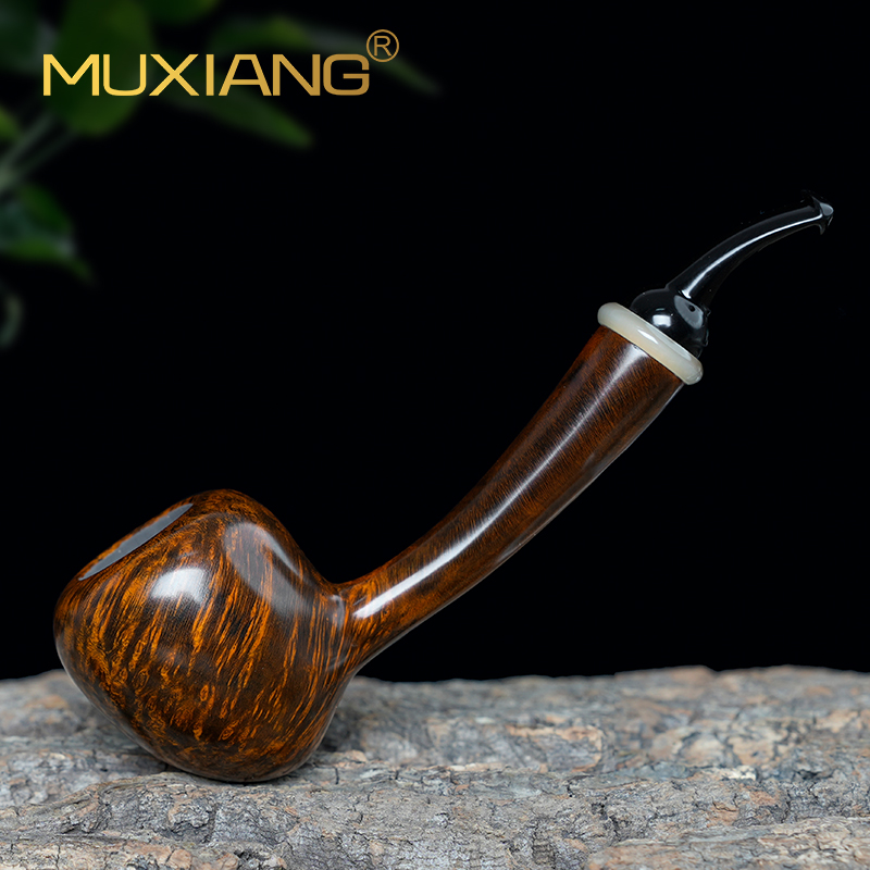 进口石楠木烟斗手工实木长腿橡果斗传统老式过滤专用男士烟具配件