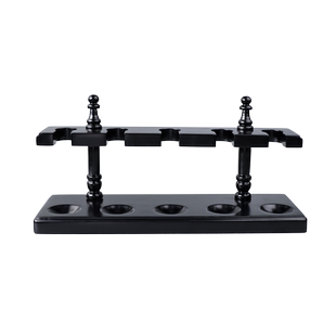 木香男士实木烟斗架5位直排罗马式收纳展示支架子四位榉木烟斗座