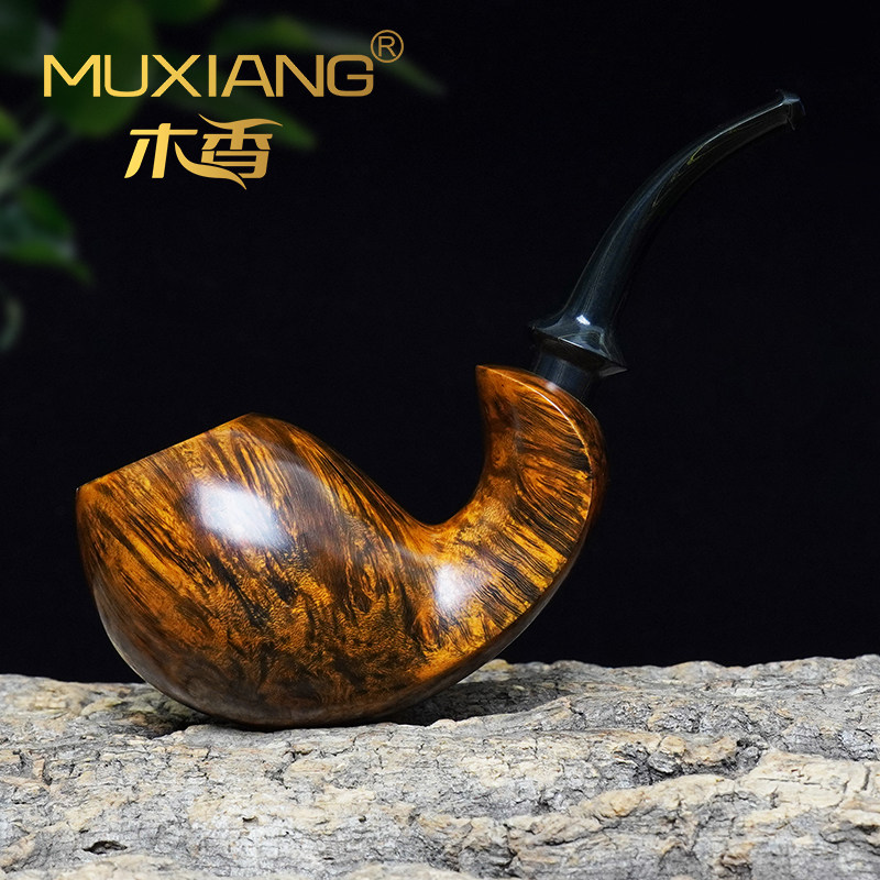 进口石楠木烟斗手工娜娜河豚斗实木传统老式过滤专用男士烟具配件