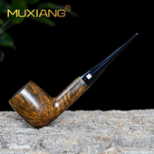 木香进口石楠木烟斗手工实木直柄撞球斗老式 过滤烟具配件 传统男士