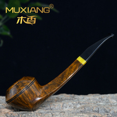 进口石楠木烟斗手工实木长腿牛头斗传统老式 专用烟具配件 过滤男士