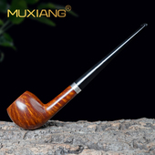 石楠木烟斗手工实木直柄撞球王子斗老式 专用烟具配件 传统过滤男士