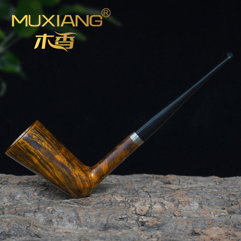进口石楠木烟斗手工长腿烟囱斗实木传统老式过滤专用男士烟具配件