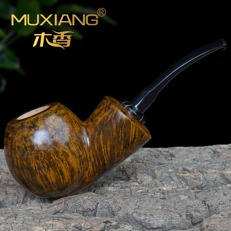 进口石楠木烟斗手工实木大苹果空腔斗传统老式过滤男士专用具配件
