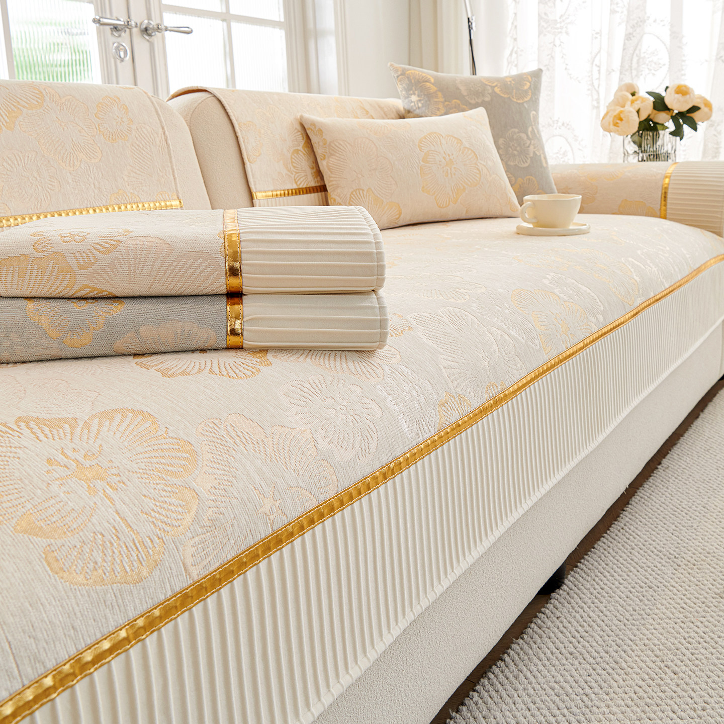 沙发垫四季通用防滑高级感雪尼尔子坐垫轻奢皮沙发套罩靠背巾盖布,居家布艺,沙发垫,淘宝优惠券,粉丝福利购,淘宝优惠卷