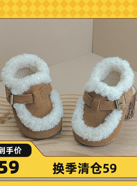 棉鞋保暖防滑婴儿宝宝车缝线