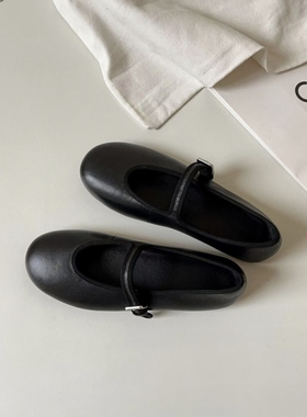 Kemeth Coie KEMETH 2025年春季新款真皮玛丽珍鞋芭蕾舞单鞋