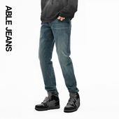 JEANS 弹力直筒通勤修身 立体修身 ABLE 裤 男士 小脚牛仔裤