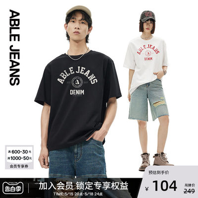 logo印花短袖T恤ABLEJEANS