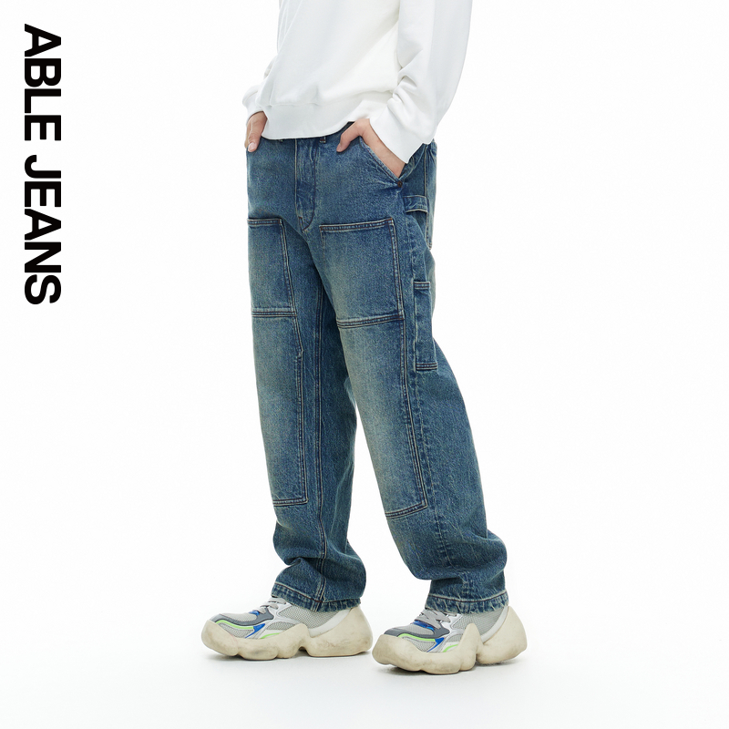 ABLE JEANS【工装宽松直筒裤】新款宽松直筒牛仔裤801636