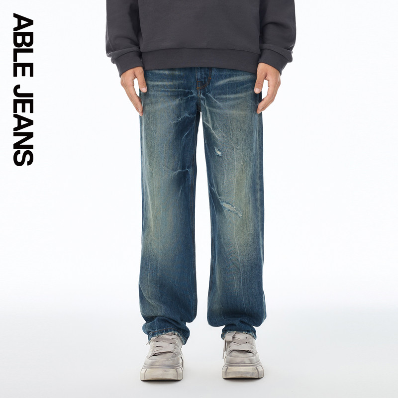 ABLE JEANS【宽松直筒裤】春夏新款男士宽松舒适牛仔裤
