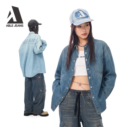 ABLEJEANS女士街头潮流牛仔衬衫
