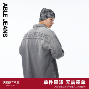 休闲通勤超宽松牛仔大衬衫 ABLE 男士 新款 外套 JEANS