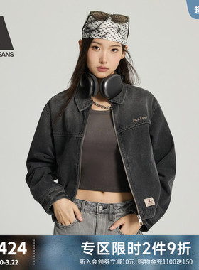 ABLE JEANS  春夏女士复古潮流宽松短款谷仓夹克牛仔外套