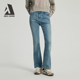 JEANS 小马蹄裤 女士高腰微喇修身 ABLE 牛仔裤 显瘦小个子友好