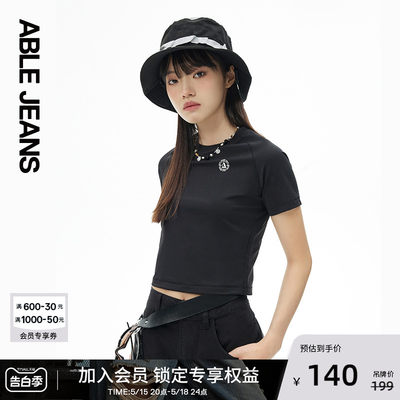 秋季插肩袖短袖T恤ABLEJEANS