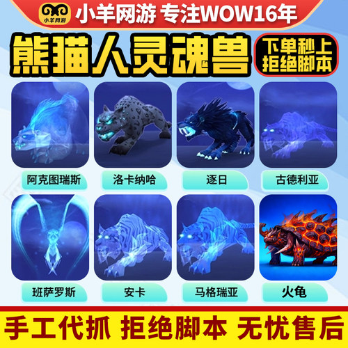 魔兽世界代练怀旧服正式服时光服抓猎人宝宝灵魂兽宠物猫头鹰大角
