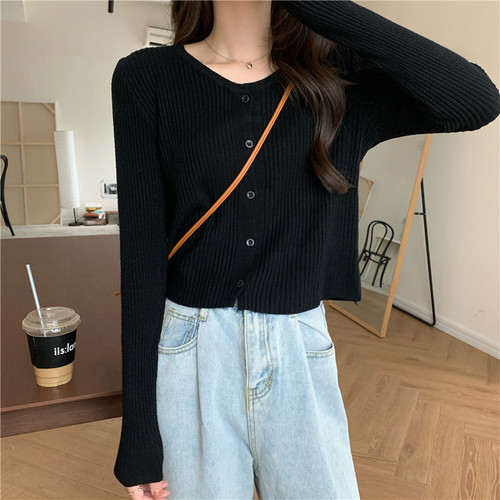 内搭宽松显瘦针织衫春夏长袖女装