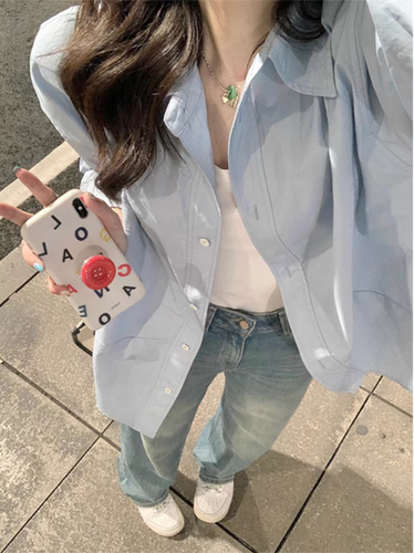 宽松休闲开衫防晒高级感长袖衬衫