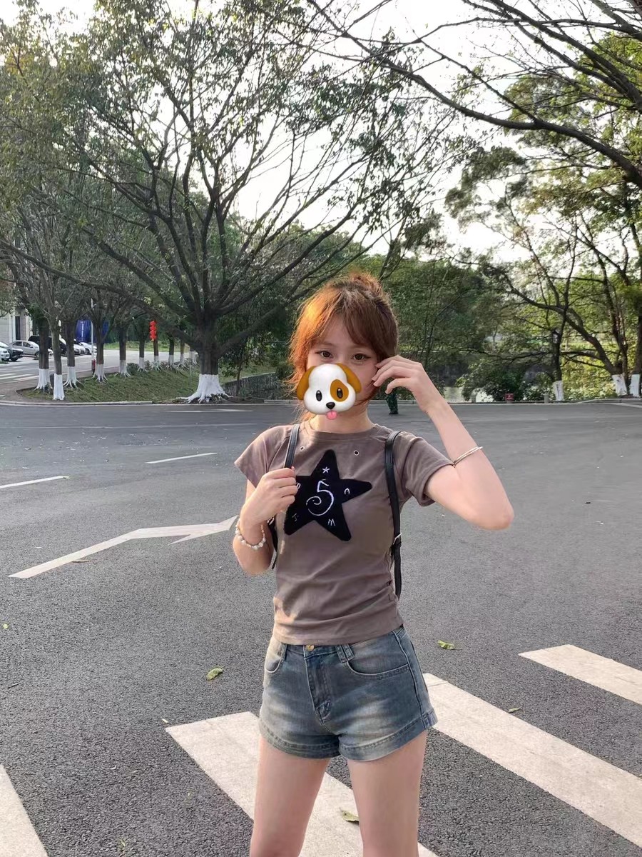 大码胖妹妹复古高街vibe牛仔短裤女夏季薄款高腰紧身显瘦A字热裤,女装/女士精品,牛仔裤,淘宝优惠券,粉丝福利购,淘宝优惠卷