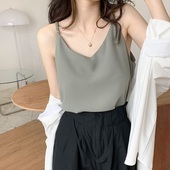 大码 上衣 美背宽松内搭v领打底衫 胖mm吊带背心女夏装 外穿2026新款